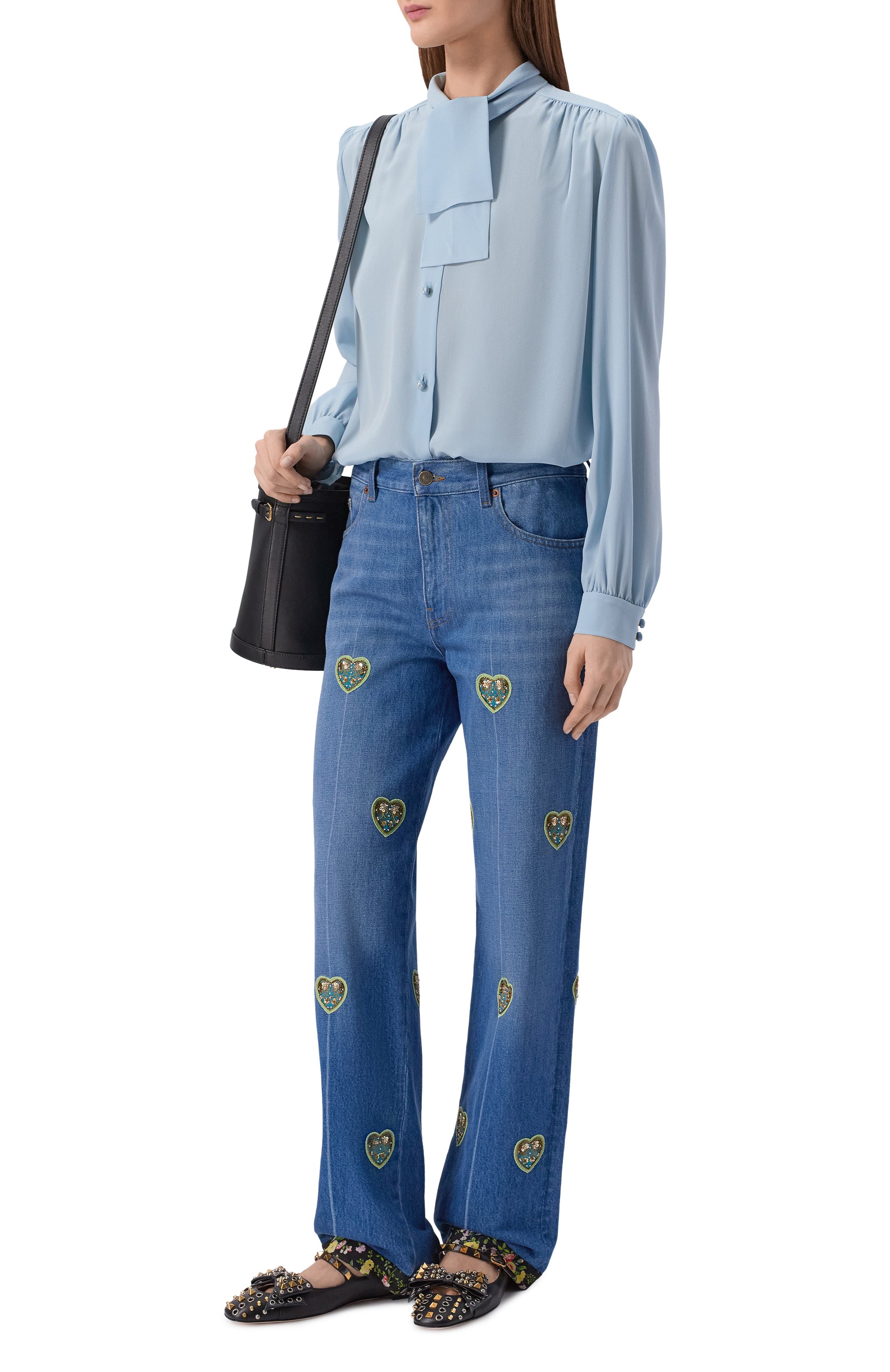 Шелковая блузка VALENTINO, арт. 8B3AB835/21B, фото 2