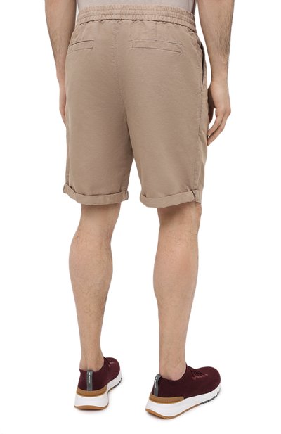 Шорты изо льна и хлопка BRUNELLO CUCINELLI бежевого цвета по цене 73800 руб., арт. M291LV0340, фото 4 Шорты изо льна и хлопка BRUNELLO CUCINELLI, арт. M291LV0340, фото 4