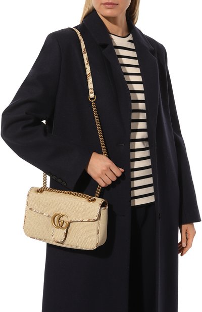 Сумка marmont raffia GUCCI, арт. 443497 GZ6AT, фото 2