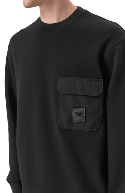 Хлопковый свитшот EMPORIO ARMANI, арт. EM002925/AF10013, фото 5