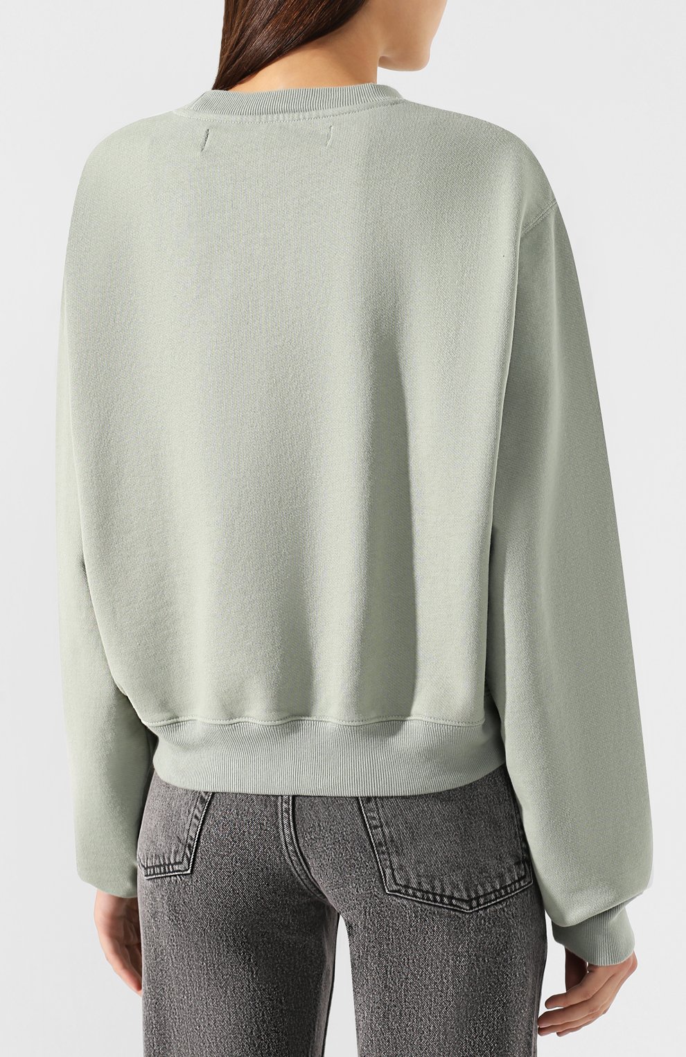 Хлопковый свитшот OFF-WHITE зеленого цвета по цене 29350 руб., арт. 0WBA026R190030534101, фото 4 Хлопковый свитшот OFF-WHITE, арт. 0WBA026R190030534101, фото 4