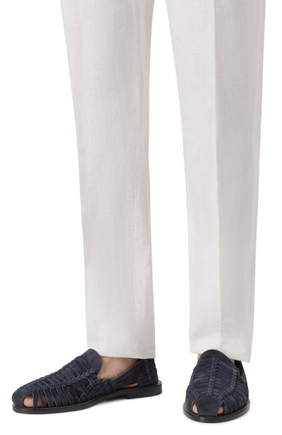 Замшевые лоферы BRUNELLO CUCINELLI темно-синего цвета по цене 171000 руб., арт. MPUC0BM313, фото 3 Замшевые лоферы BRUNELLO CUCINELLI, арт. MPUC0BM313, фото 3