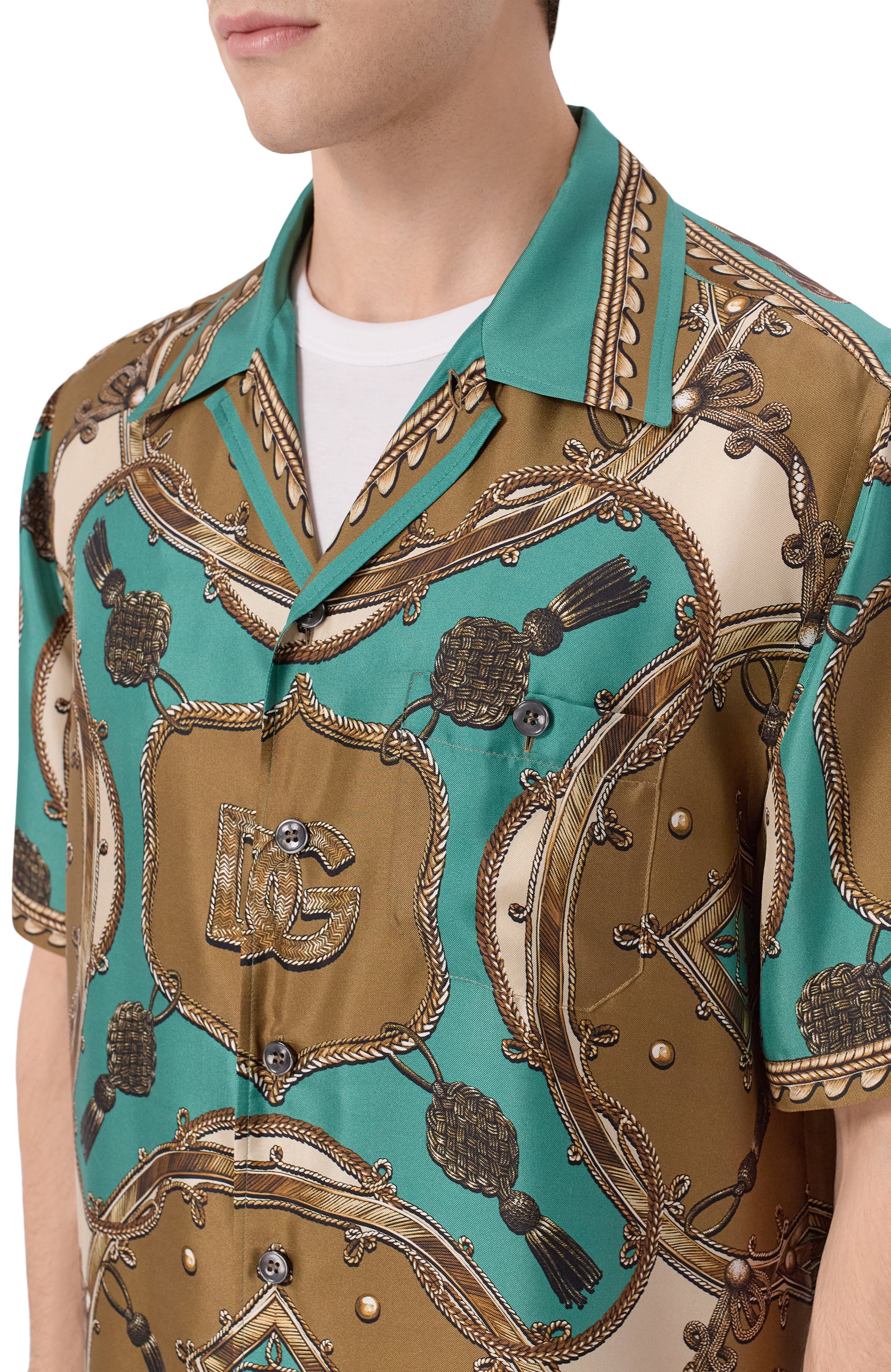 Шелковая рубашка DOLCE & GABBANA, арт. G5JH9T/HI12C, фото 5