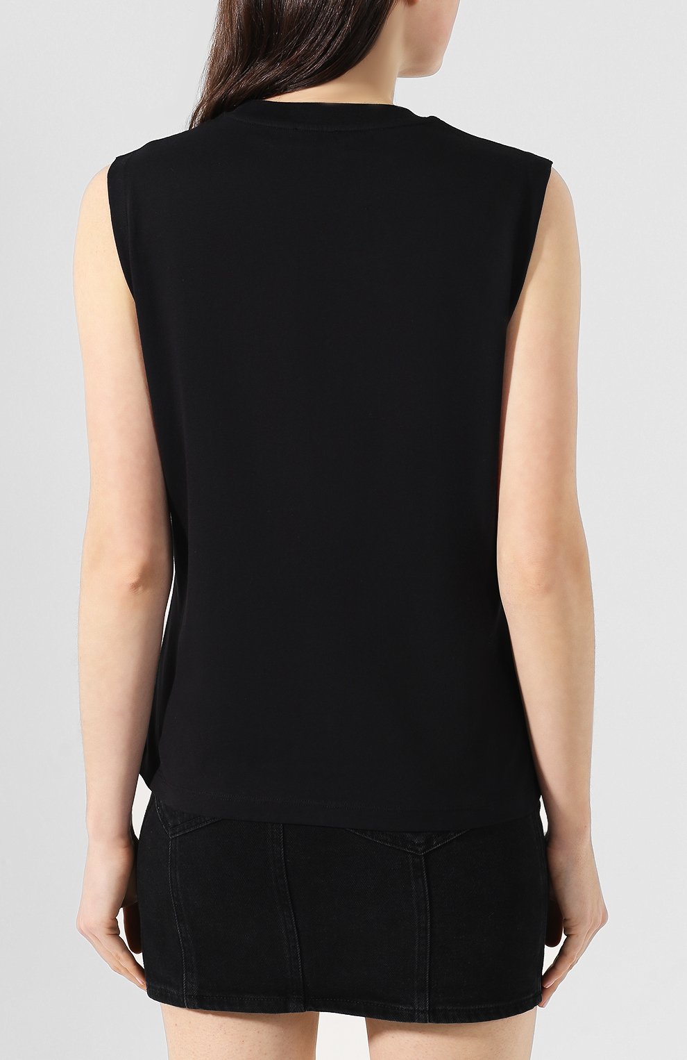 Хлопковая футболка REDVALENTINO черного цвета по цене 9445 руб., арт. RR0MC00C/JXE, фото 4 Хлопковая футболка REDVALENTINO, арт. RR0MC00C/JXE, фото 4
