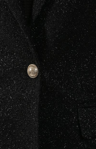 Шерстяное пальто BALMAIN черного цвета по цене 274000 руб., арт. SF18539/W038, фото 5 Шерстяное пальто BALMAIN, арт. SF18539/W038, фото 5