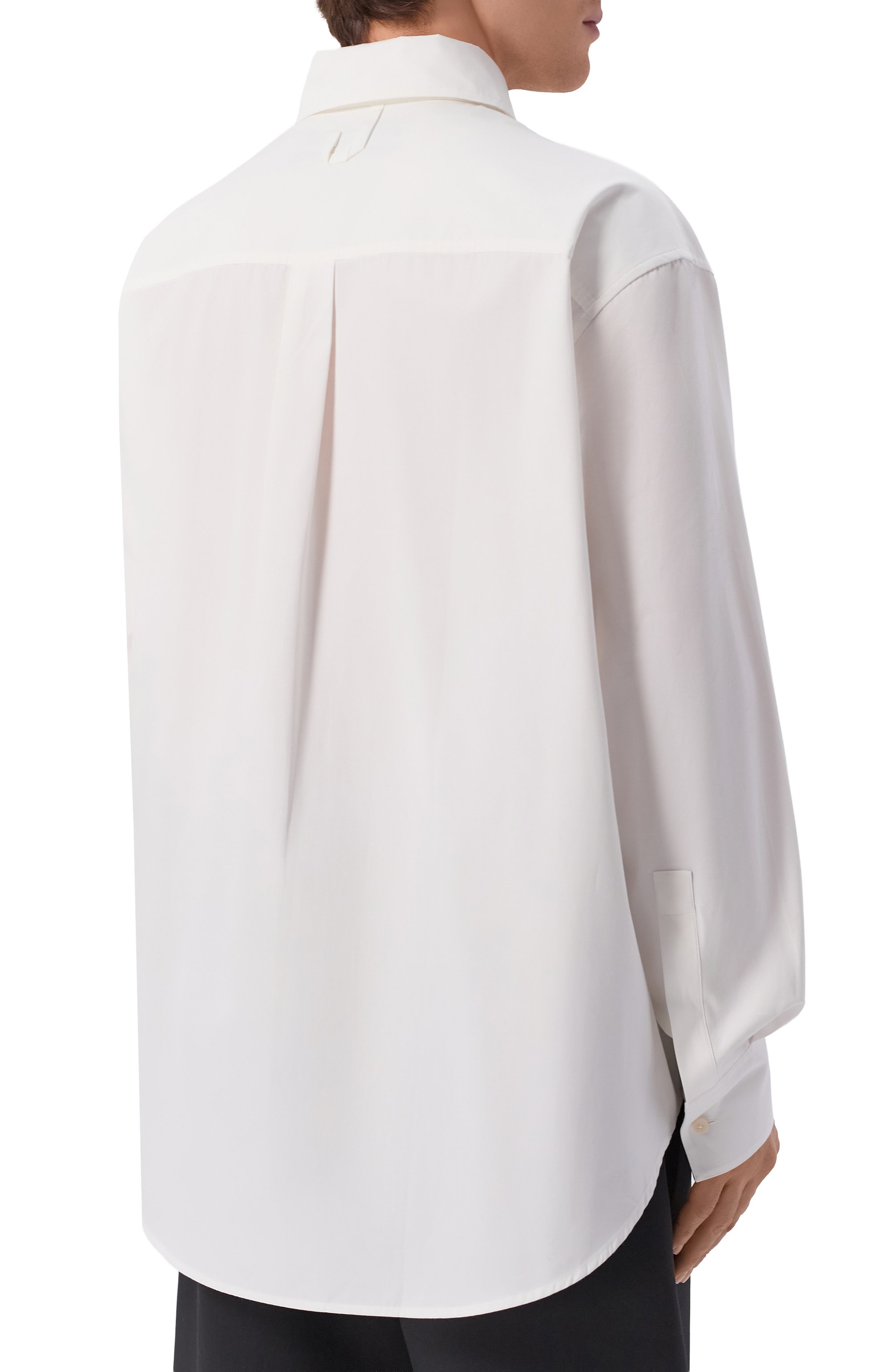 Хлопковая рубашка JACQUEMUS белого цвета по цене 65650 руб., арт. 26ESHM00607/AW00351, фото 4 Хлопковая рубашка JACQUEMUS, арт. 26ESHM00607/AW00351, фото 4