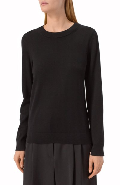 Шерстяной пуловер BOSS черного цвета по цене 19950 руб., арт. 50492551, фото 3 Шерстяной пуловер BOSS, арт. 50492551, фото 3