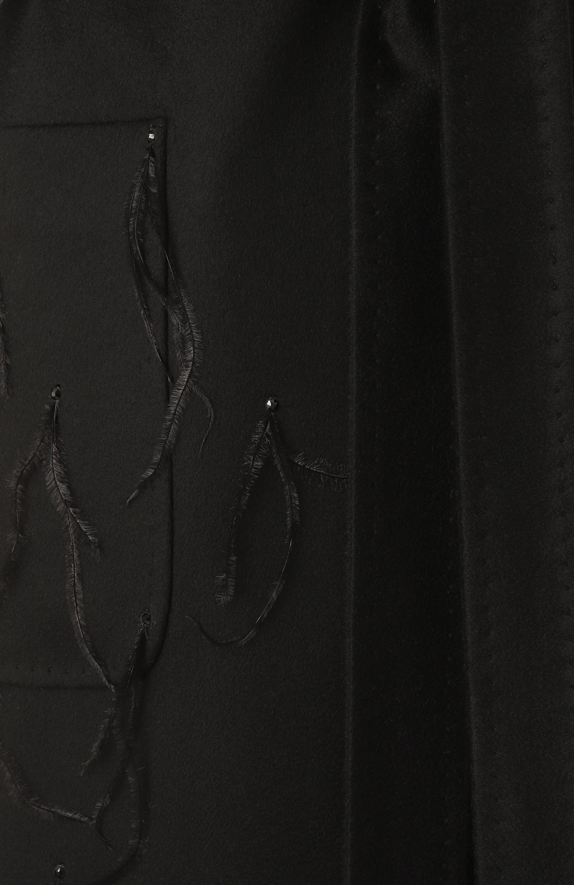 Кашемировое пальто с отделкой перьями MVST, арт. SAN2031L130/222, фото 6