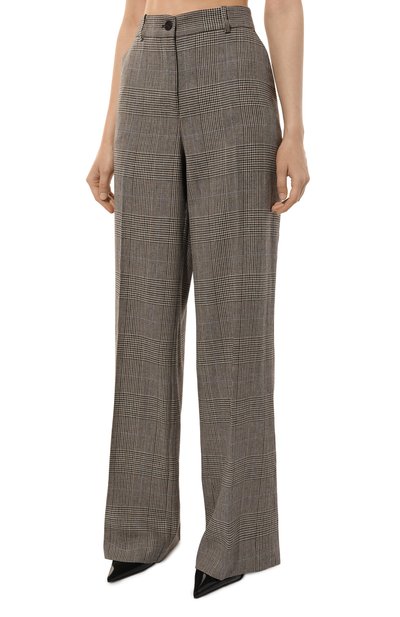 Брюки из вискозы и льна P.A.R.O.S.H. темно-бежевого цвета по цене 49250 руб., арт. D232214, фото 3 Брюки из вискозы и льна P.A.R.O.S.H., арт. D232214, фото 3