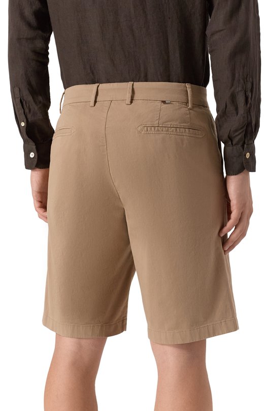 Хлопковые шорты Canali 95609/PT01482 Бежевый  95609/PT01482 Фото 4