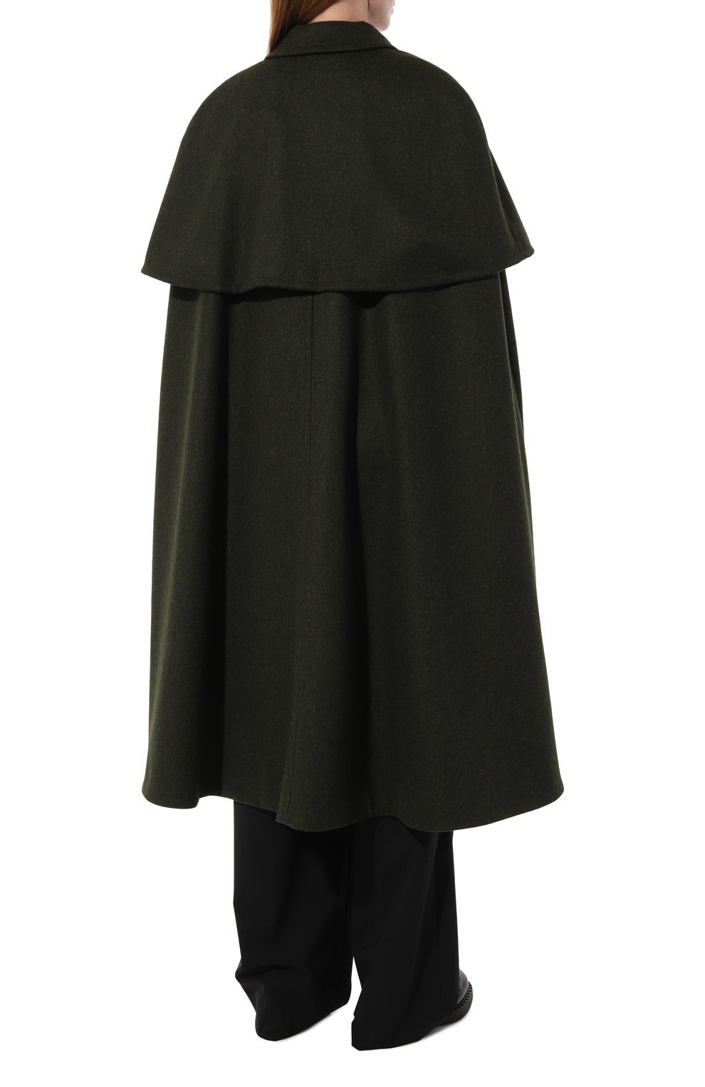 Шерстяной кейп GUCCI темно-зеленого цвета по цене 317000 руб., арт. 643309 Z8AMU, фото 4 Шерстяной кейп GUCCI, арт. 643309 Z8AMU, фото 4