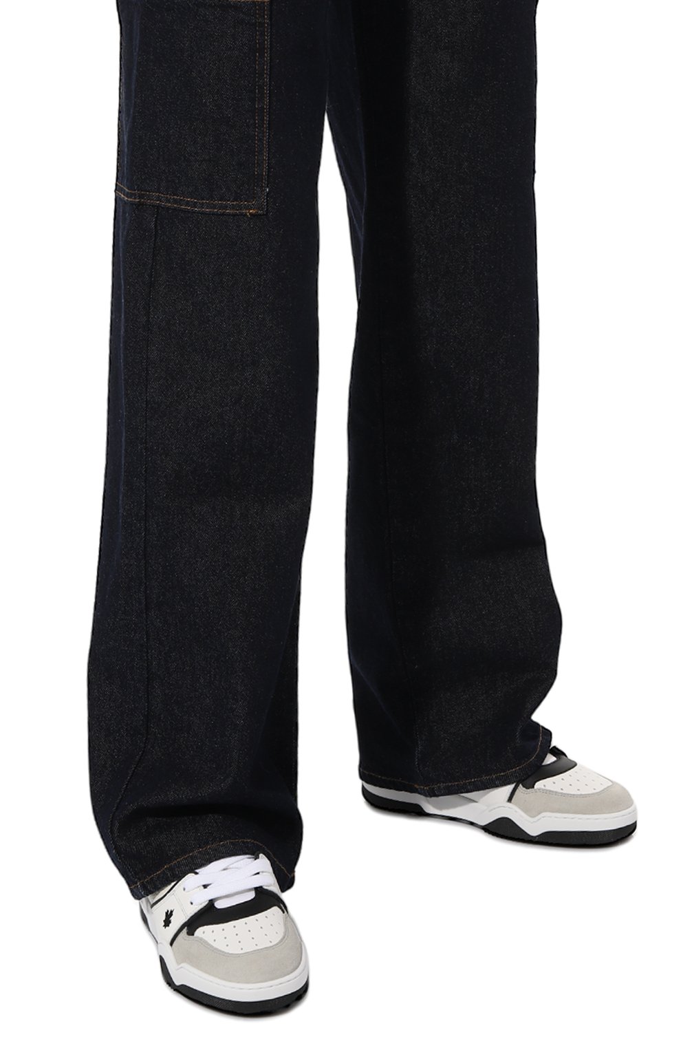 Кожаные кеды spiker DSQUARED2 белого цвета по цене 48800 руб., арт. SNW0315/01606243, фото 3 Кожаные кеды spiker DSQUARED2, арт. SNW0315/01606243, фото 3