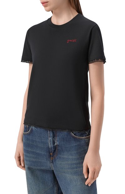 Хлопковая футболка GUCCI, арт. 859727/XJHR7, фото 3