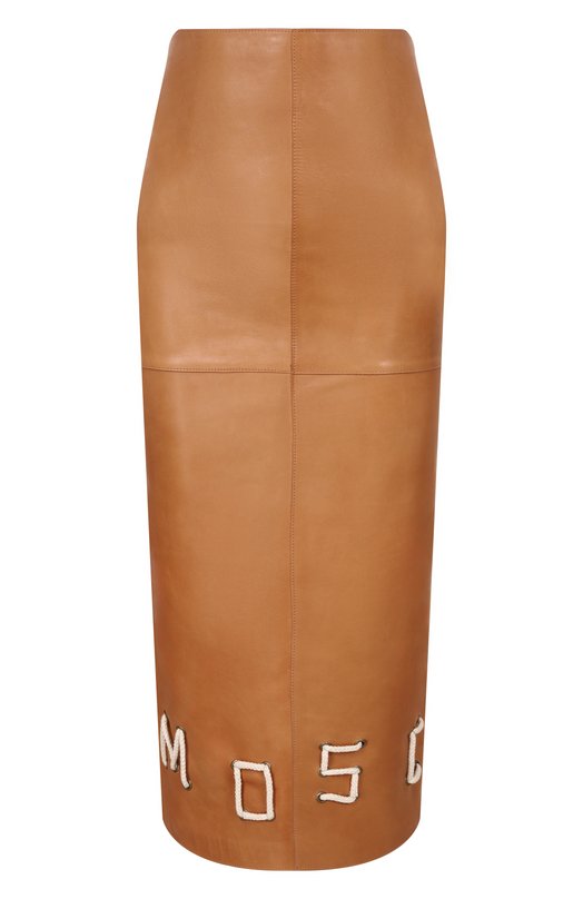 Кожаная юбка Moschino A3701/0472 Коричневый A3701/0472