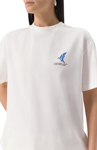Хлопковая футболка OFF-WHITE, арт. 0WAA089S25JER004, фото 5