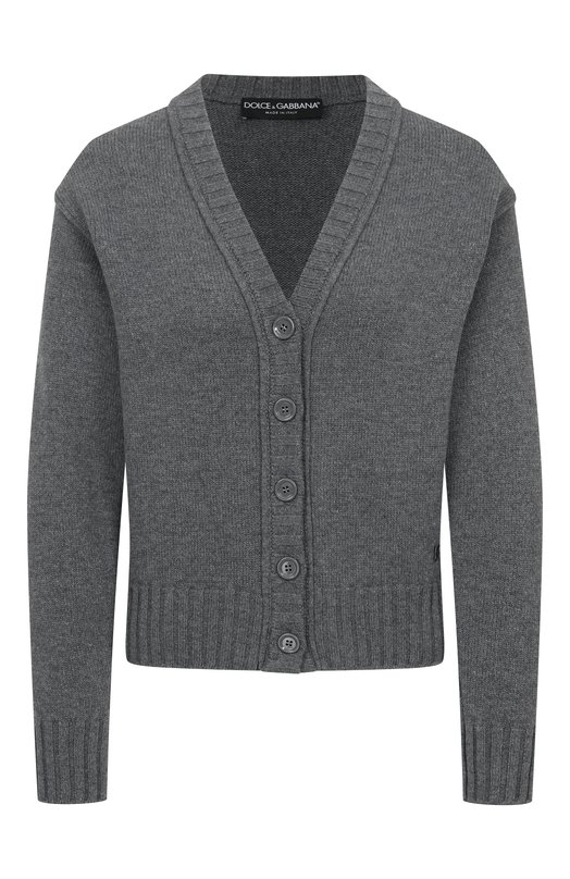 Кардиган из шерсти и кашемира Dolce & Gabbana FXVA9Z/JGMB1 Серый FXVA9Z/JGMB1