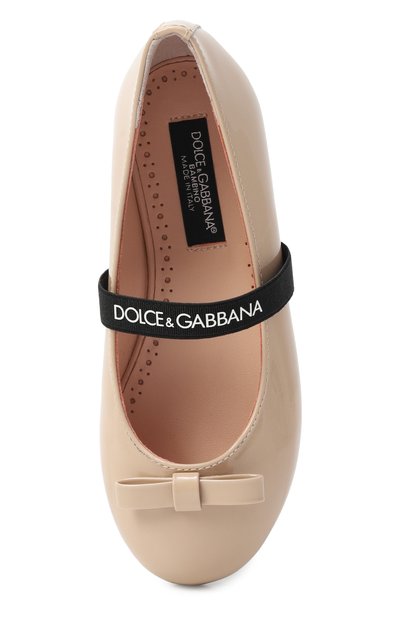 Кожаные балетки DOLCE & GABBANA, арт. D11294/A4831/24-28, фото 4