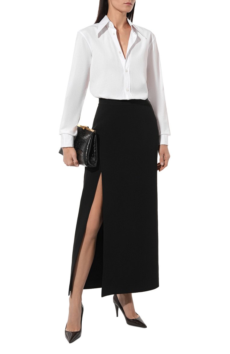 Женские кожаные туфли glam VALENTINO темно-коричневого цвета, арт. 2W0S0GX1/HCW | Фото 2 (Подошва: Плоская; Материал внутренний: Натуральная кожа; Каблук высота: Высокий; Каблук тип: Шпилька; Материал внешний: Натуральная кожа)