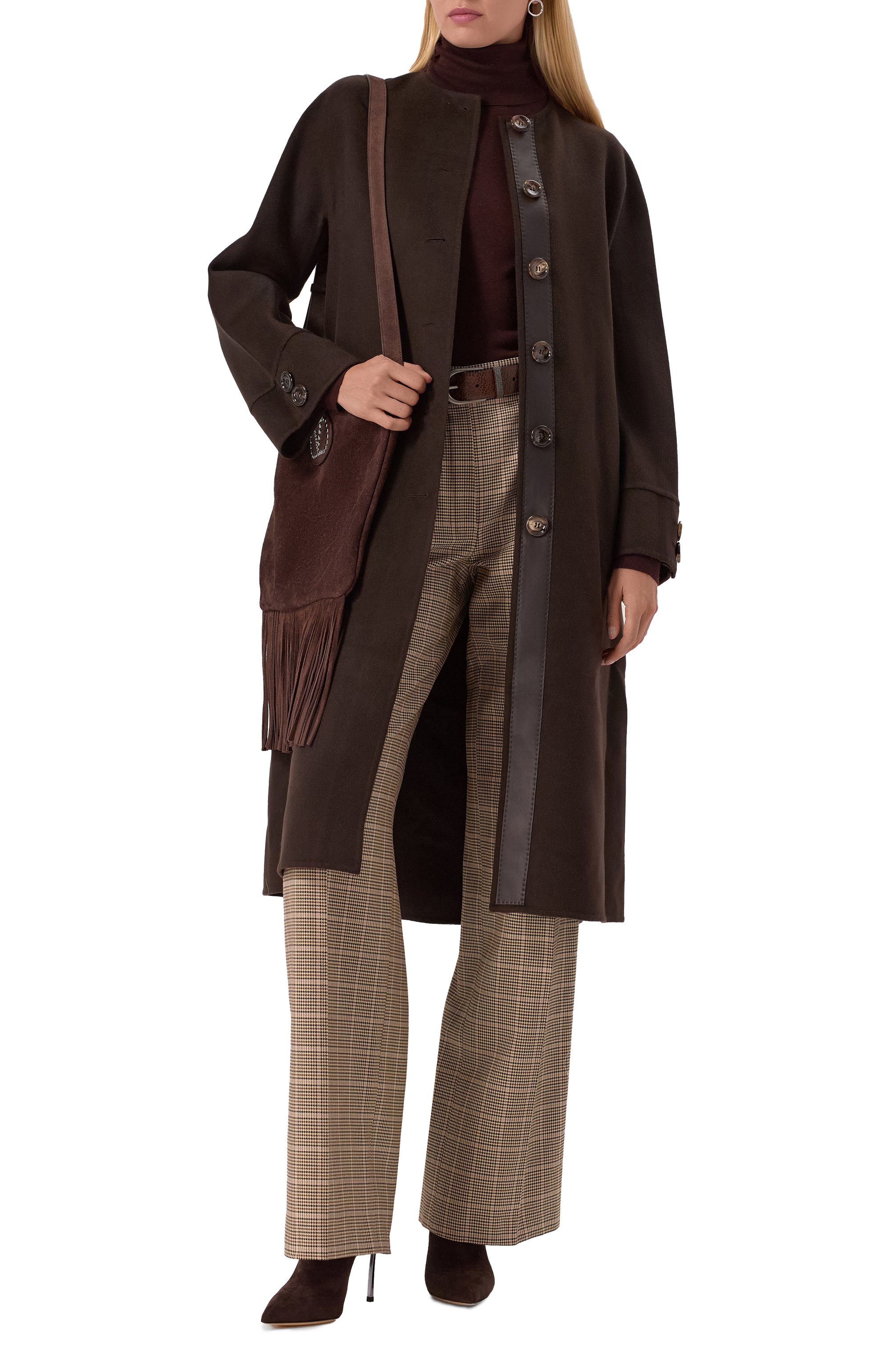 Пальто из шерсти и кашемира MANZONI24, арт. 25M1504-DB1L8D, фото 2