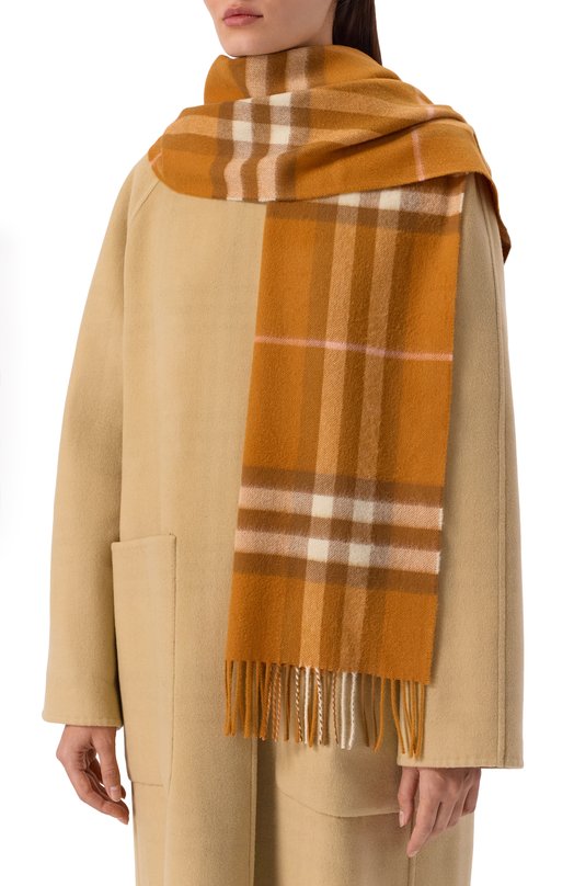 Кашемировый шарф Burberry 8112644 Оранжевый  8112644 Фото 2