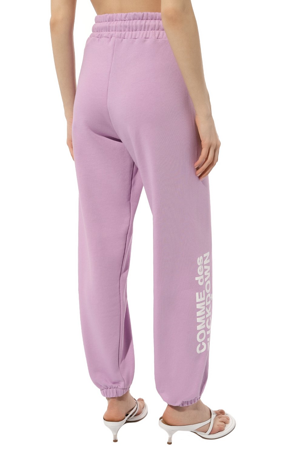 Хлопковые джоггеры COMME DES FUCKDOWN сиреневого цвета по цене 17450 руб., арт. CDFD2082, фото 4 Хлопковые джоггеры COMME DES FUCKDOWN, арт. CDFD2082, фото 4