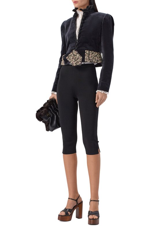 Кожаные босоножки Bianca Saint Laurent 775117/DWE00 Чёрный  775117/DWE00 Фото 3