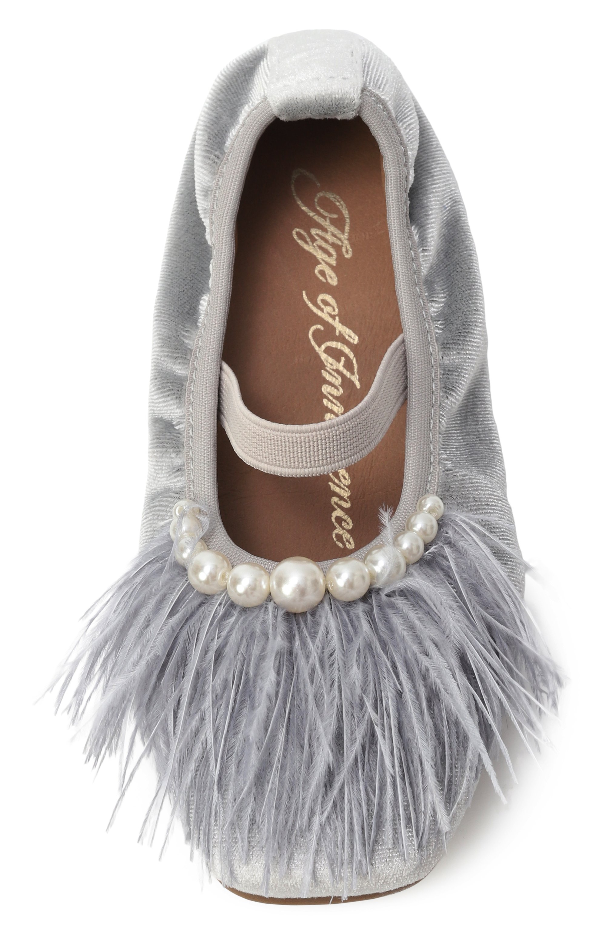 Бархатные балетки blanche AGE OF INNOCENCE серого цвета по цене 14650 руб., арт. 000485/BLANCHE/26, фото 4 Бархатные балетки blanche AGE OF INNOCENCE, арт. 000485/BLANCHE/26, фото 4