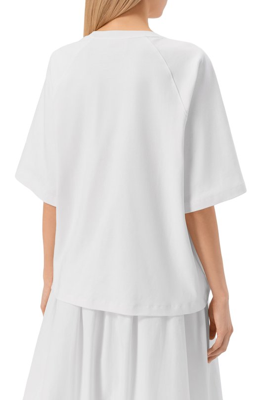 Хлопковая футболка Daname 726SS7809J Белый  726SS7809J Фото 4