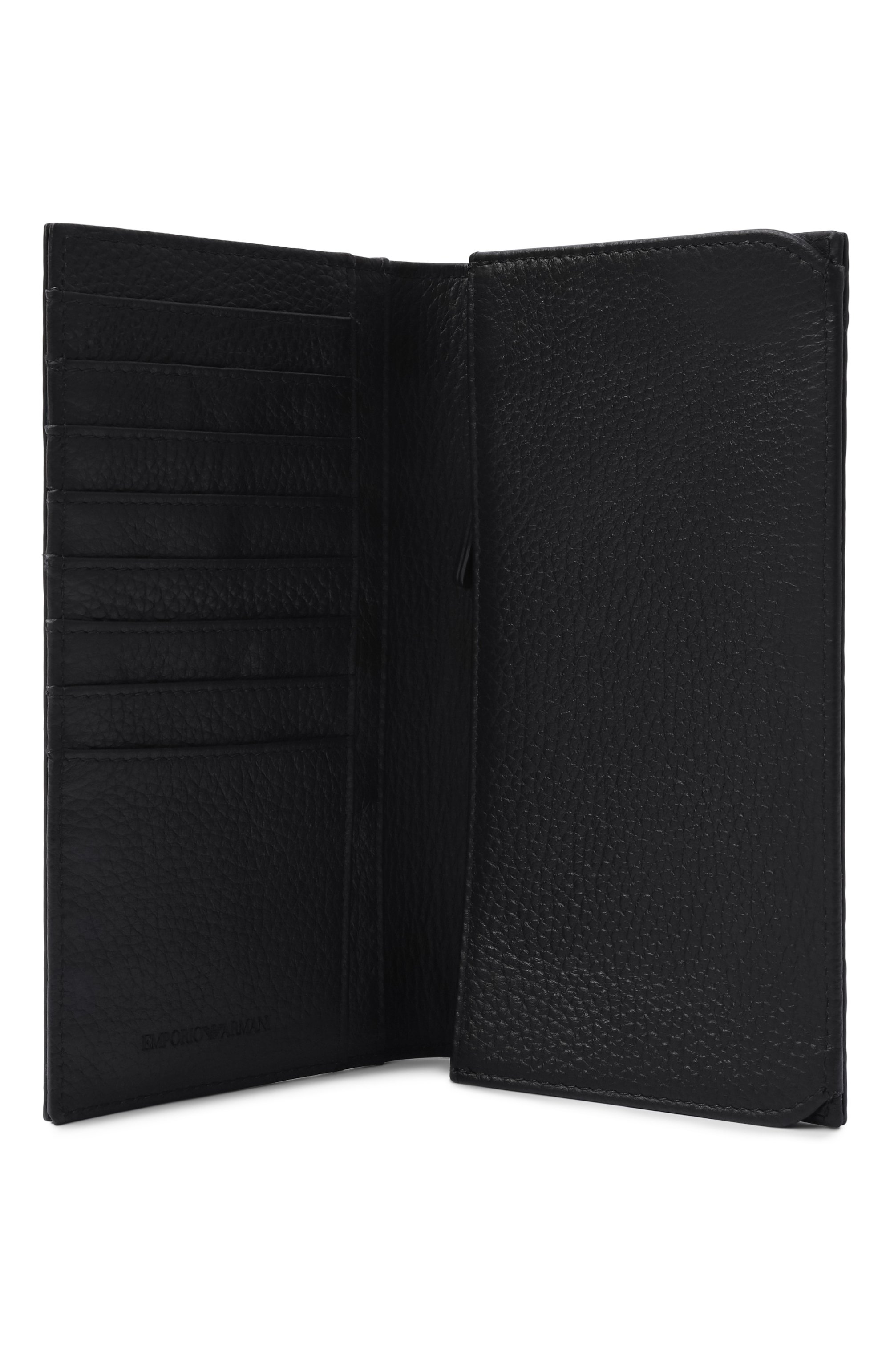 Кожаное портмоне EMPORIO ARMANI черного цвета по цене 28500 руб., арт. EM001742/AF14774, фото 3 Кожаное портмоне EMPORIO ARMANI, арт. EM001742/AF14774, фото 3