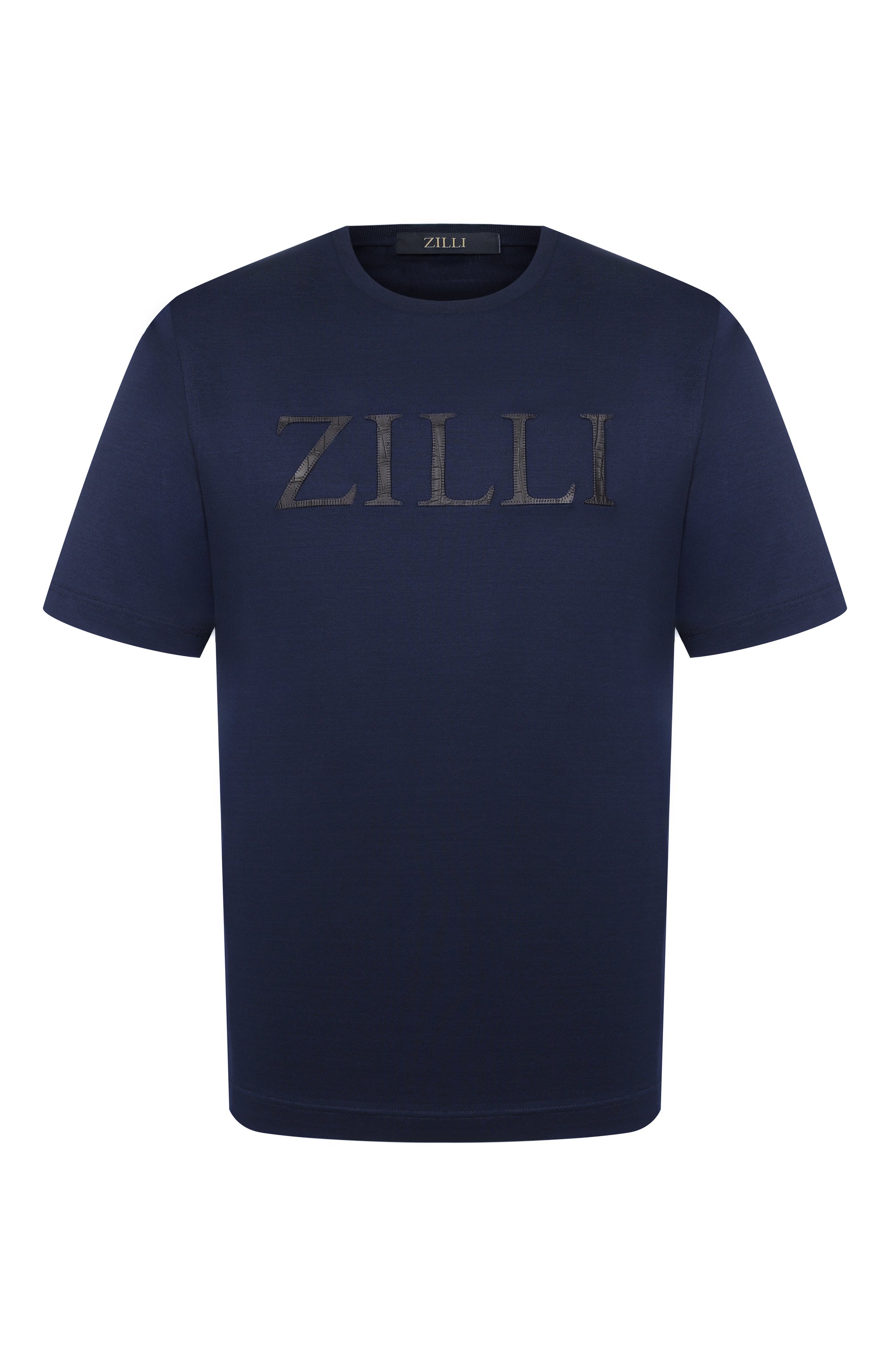 Футболка с отделкой из кожи аллигатора ZILLI, арт. TSR02AM1173VZL001, фото 1