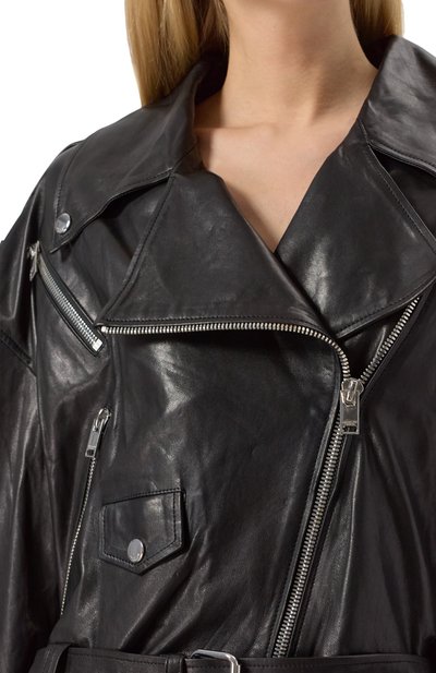 Кожаная куртка JACOB LEE черного цвета по цене 269000 руб., арт. WLJ074SS25B, фото 5 Кожаная куртка JACOB LEE, арт. WLJ074SS25B, фото 5