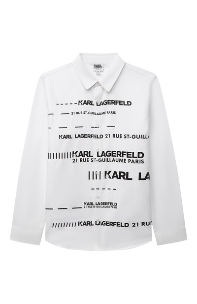 Хлопковая рубашка KARL LAGERFELD KIDS, арт. Z25317, фото 1
