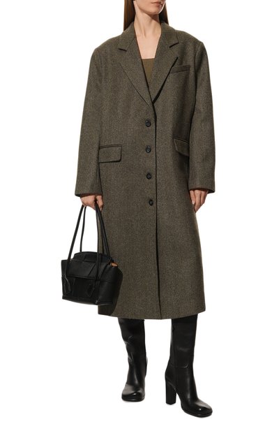 Шерстяное пальто LOOM BY RODINA темно-зеленого цвета по цене 58000 руб., арт. LBR-2223COEL, фото 2 Шерстяное пальто LOOM BY RODINA, арт. LBR-2223COEL, фото 2