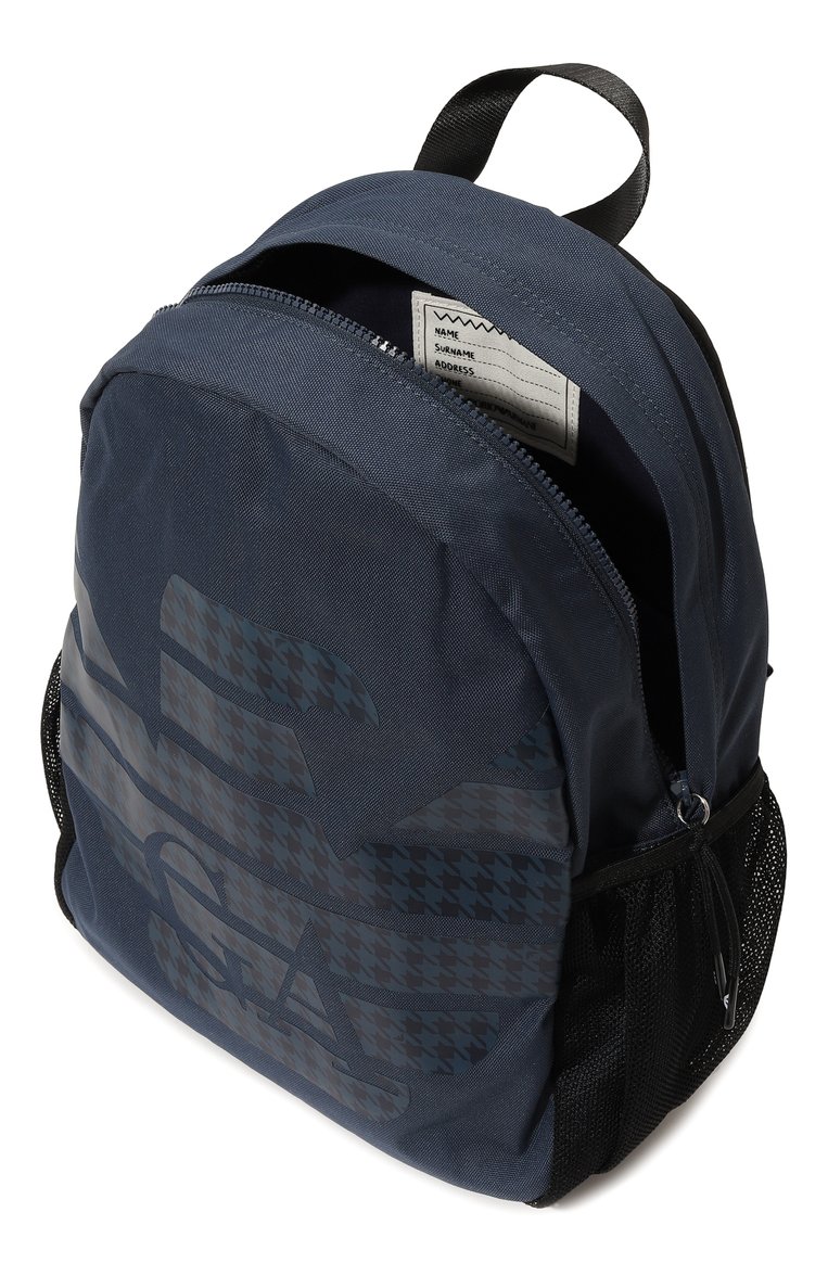 Детская рюкзак EMPORIO ARMANI синего цвета, арт. 402543/3F551 | Фото 3 (Материал сплава: Проставлено; Нос: Не проставлено; Материал: Текстиль)