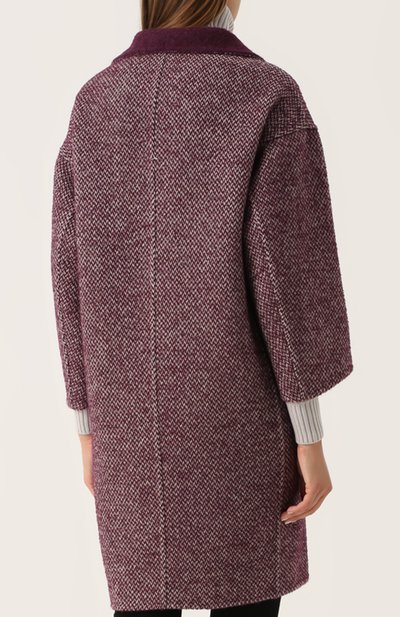 Шерстяное пальто с поясом LORO PIANA бордового цвета по цене 260500 руб., арт. FAG3273, фото 4 Шерстяное пальто с поясом LORO PIANA, арт. FAG3273, фото 4