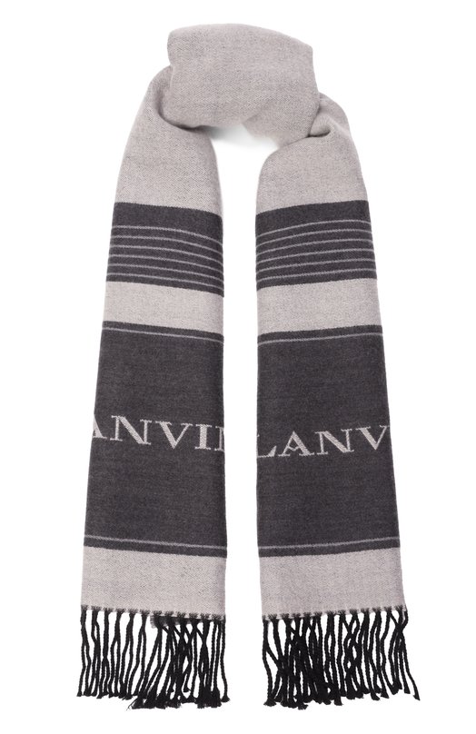 Шерстяной шарф Lanvin 710003784 Серый 710003784