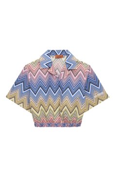 Детский комплект из рубашки и шорт MISSONI разноцветного цвета, арт. MU3A40/P0388/4-10 | Фото 2 (Материал внешний: Хлопок; Кросс-КТ: костюм; Рукава: Короткие; Ростовка одежда: 6 лет | 116 см, 8 лет | 128 см, 10 - 11 лет | 140 - 146см)