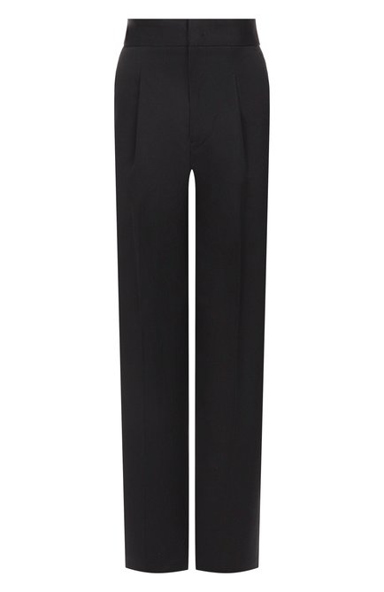 Женские хлопковые брюки MSGM черного цвета, арт. 3841MDP20/257138 | Фото 1 (Драгоценные камни: Проставлено; Материал внешний: Хлопок; Длина (брюки, джинсы): Удлиненные; Материал сплава: Проставлено)