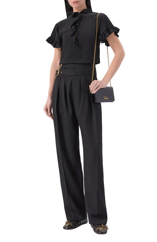 Шелковый топ Chloé CH26SHT33005 Чёрный  CH26SHT33005 Фото 2