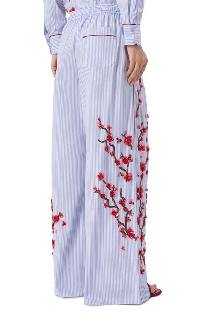 Хлопковые брюки DOLCE & GABBANA голубого цвета по цене 990000 руб., арт. FTDJEZ/GDDR0, фото 4 Хлопковые брюки DOLCE & GABBANA, арт. FTDJEZ/GDDR0, фото 4