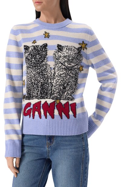 Шерстяной пуловер GANNI, арт. K2369/2678, фото 3