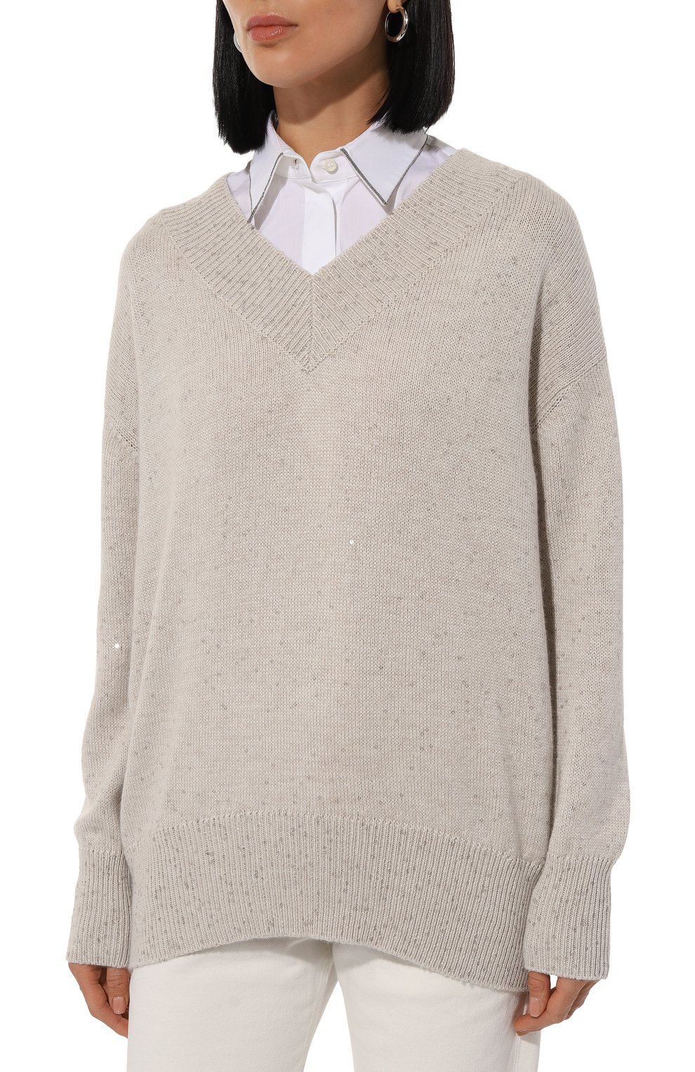 Пуловер из кашемира и шелка BRUNELLO CUCINELLI, арт. M73539922P, фото 3