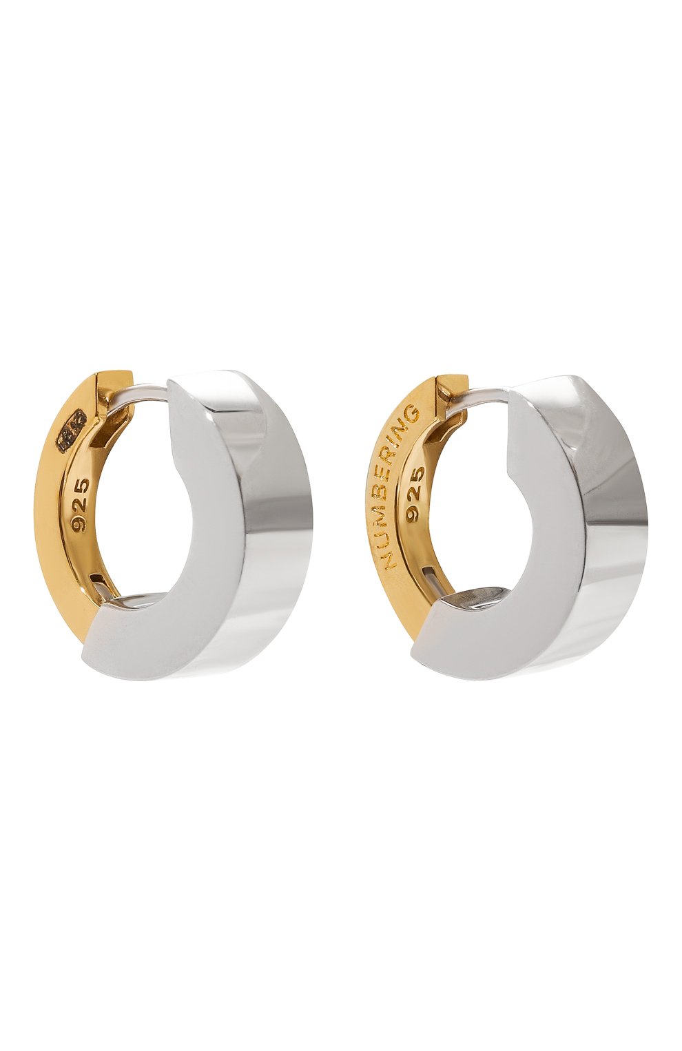 Серьги NUMBERING, арт. 7116/RH0DIUM/G0LD, фото 3