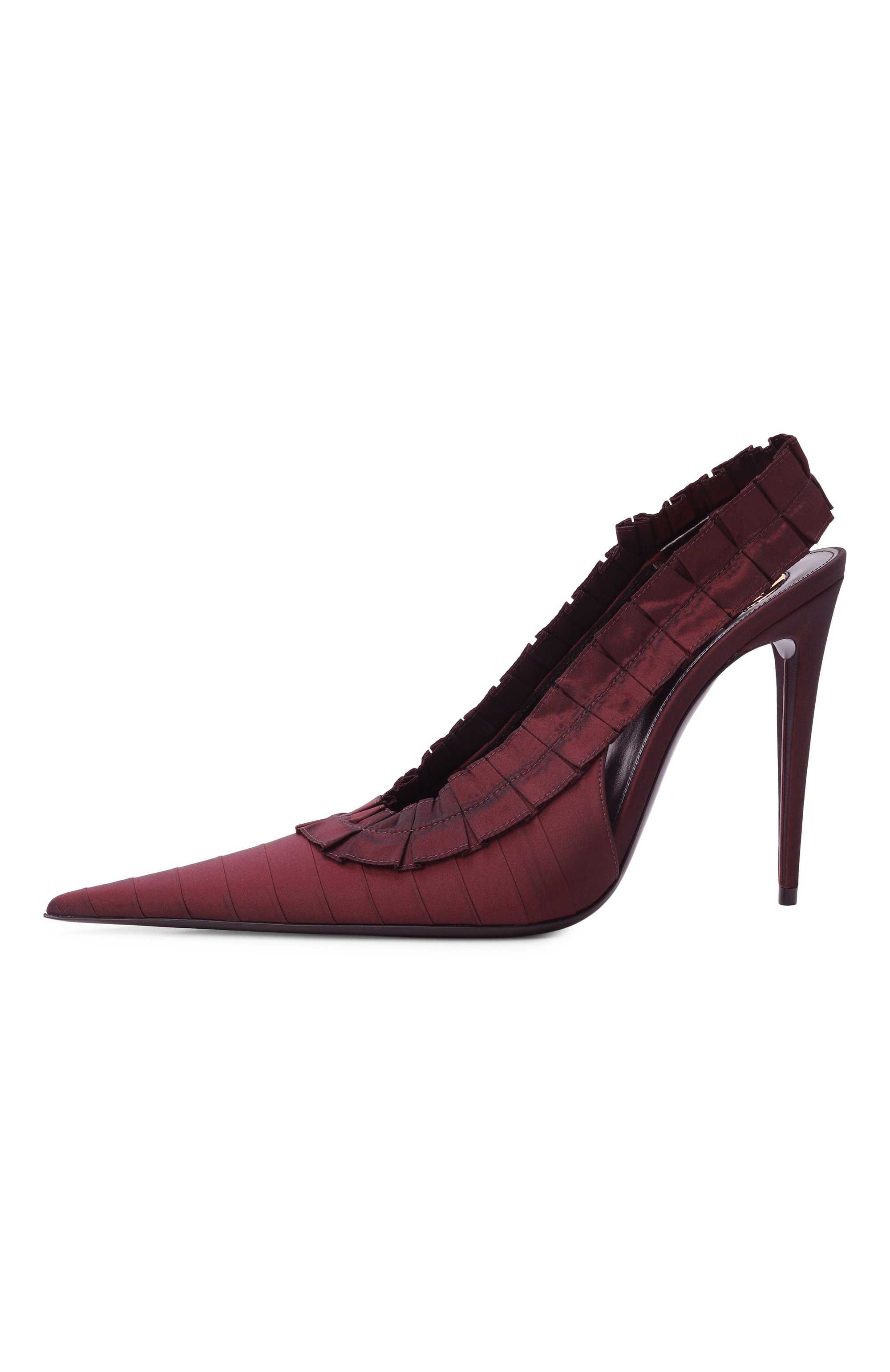 Текстильные туфли madeleine 110 SAINT LAURENT бордового цвета по цене 248500 руб., арт. 867272/AAGM6, фото 4 Текстильные туфли madeleine 110 SAINT LAURENT, арт. 867272/AAGM6, фото 4