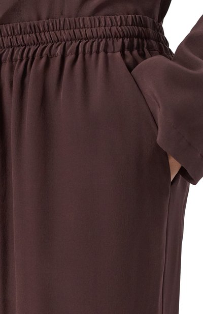 Шелковые брюки P.A.R.O.S.H. коричневого цвета по цене 56500 руб., арт. D230730/SWEET26, фото 5 Шелковые брюки P.A.R.O.S.H., арт. D230730/SWEET26, фото 5