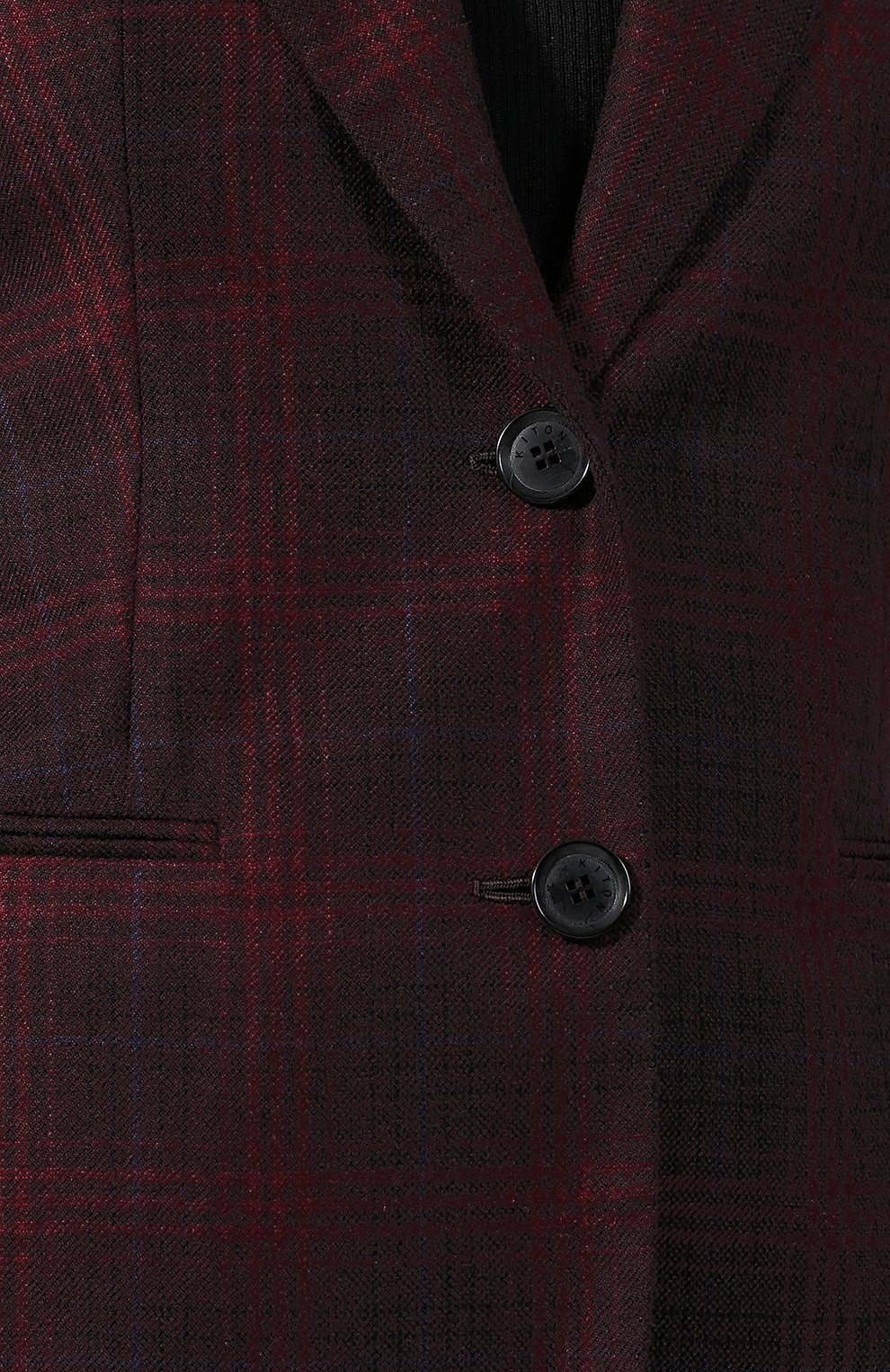 Приталенный кашемировый жакет в клетку KITON, арт. D23501K01R32, фото 5