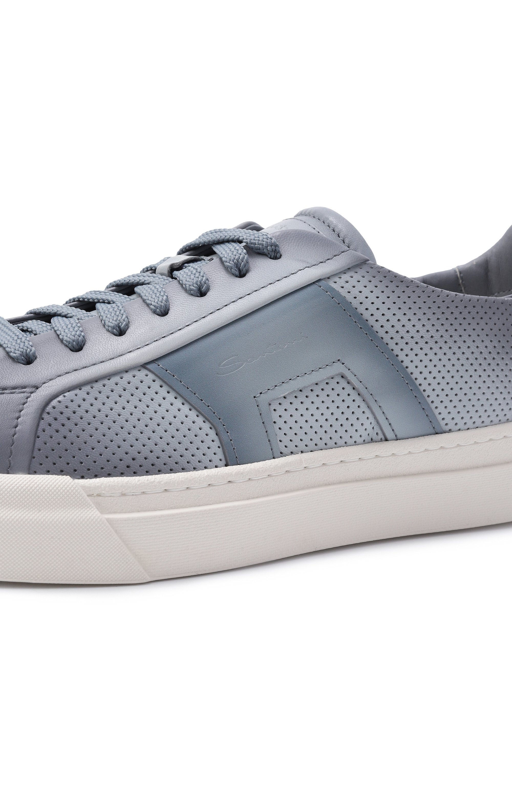 Кожаные кеды double buckle SANTONI, арт. MBGG22068PNNTFG0, фото 7