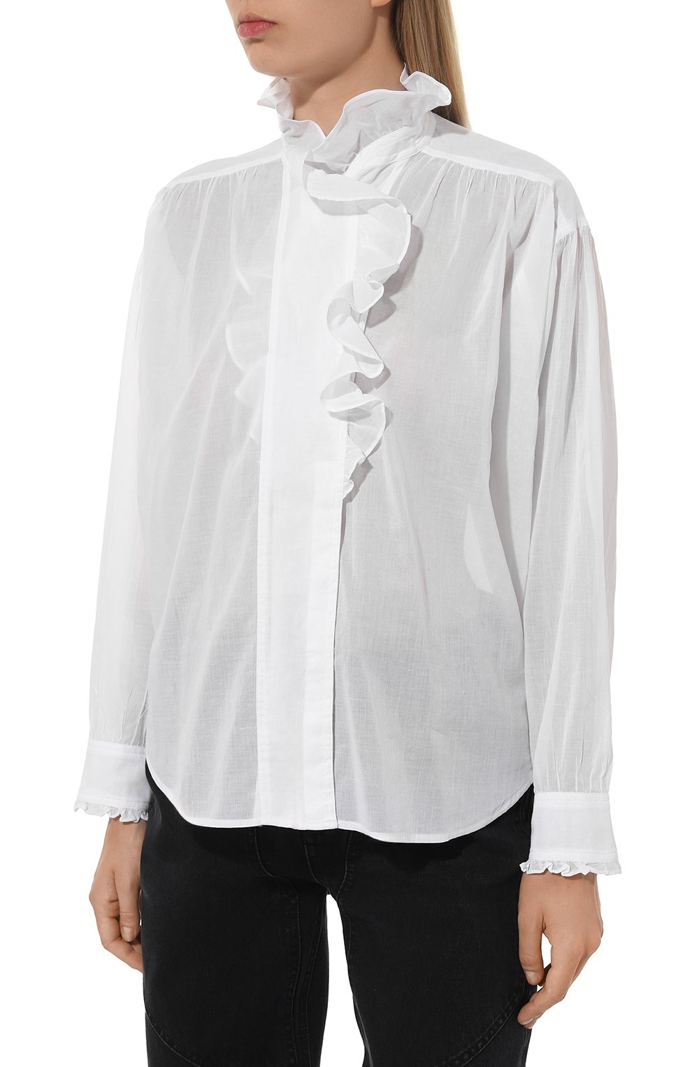 Хлопковая блузка ISABEL MARANT ETOILE, арт. 23PHT0001FA-A1J03E, фото 3