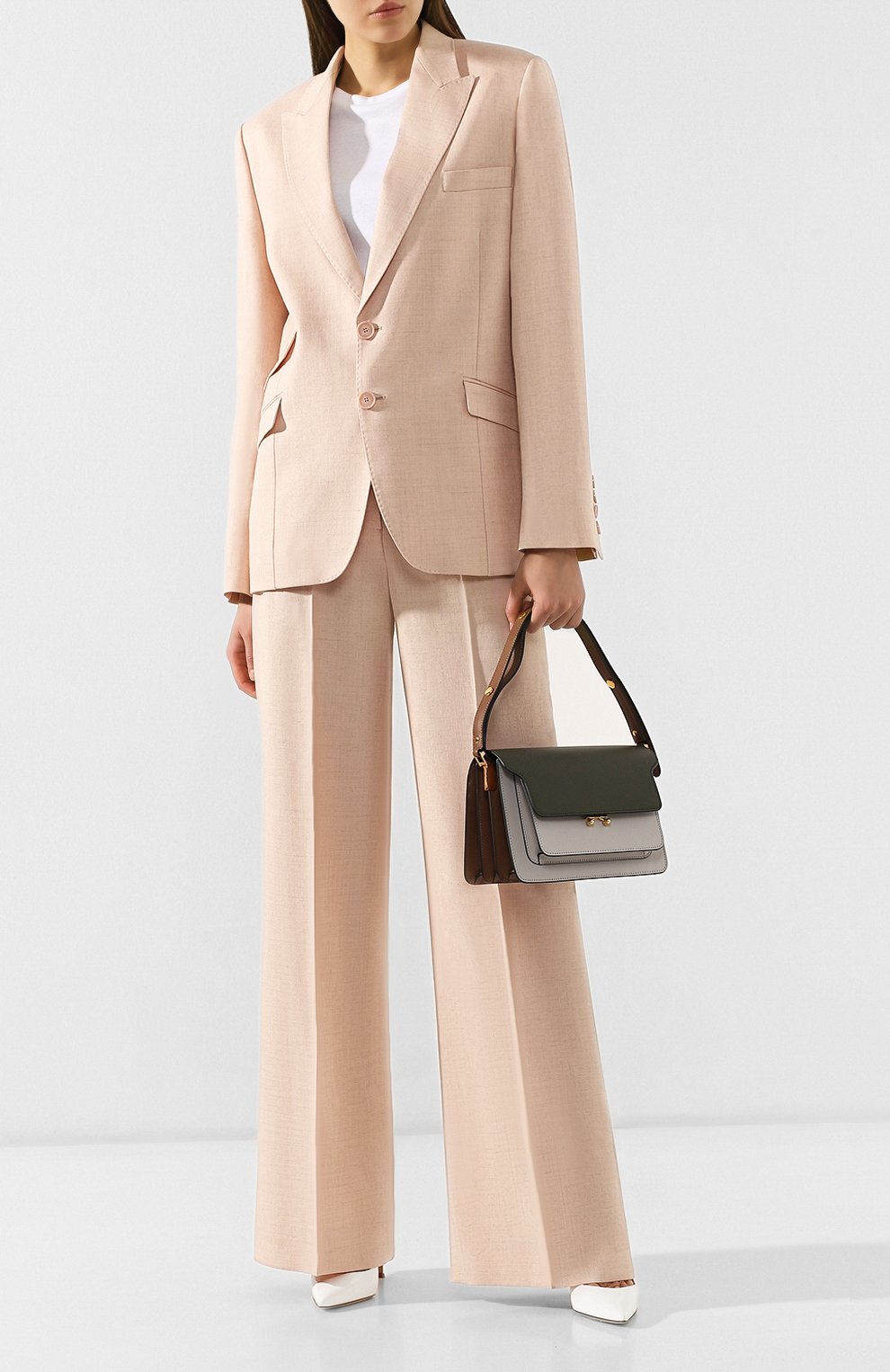 Жакет из смеси вискозы и льна STELLA MCCARTNEY розового цвета по цене 92800 руб., арт. 561102/SMB61, фото 2 Жакет из смеси вискозы и льна STELLA MCCARTNEY, арт. 561102/SMB61, фото 2