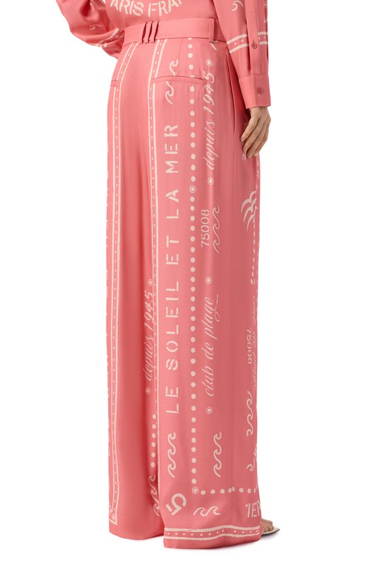 Брюки из вискозы Balmain GF0PN215/VI91 Розовый  GF0PN215/VI91 Фото 4